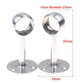 2-Pack Stainless Steel Flange Rod Brackets 19/25/32mm Pipe Flange Bracket QXL 25