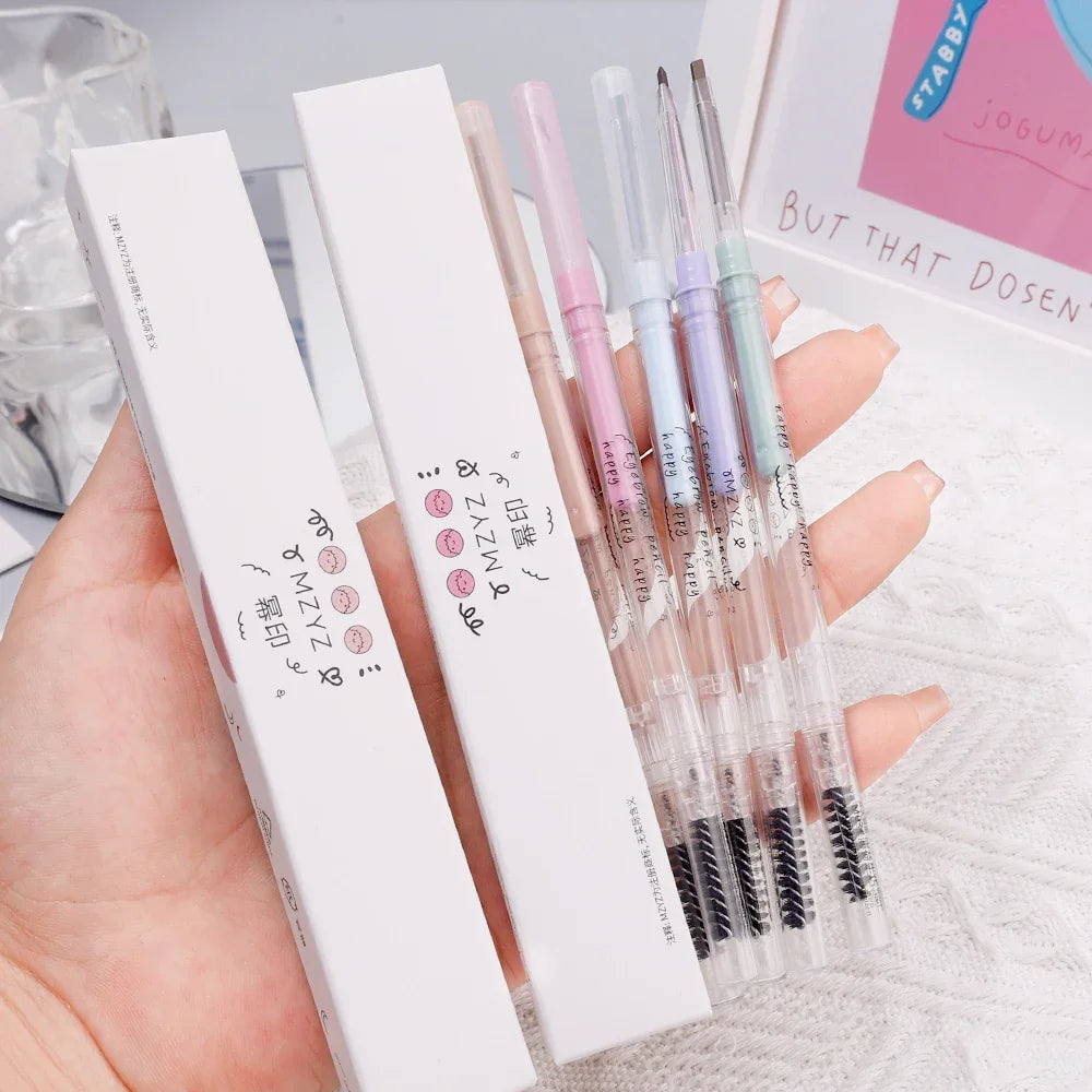Dual-Ended Waterproof Ultra Fine Eyebrow Pencil & Spoolie Eyebrow Pencil QXL