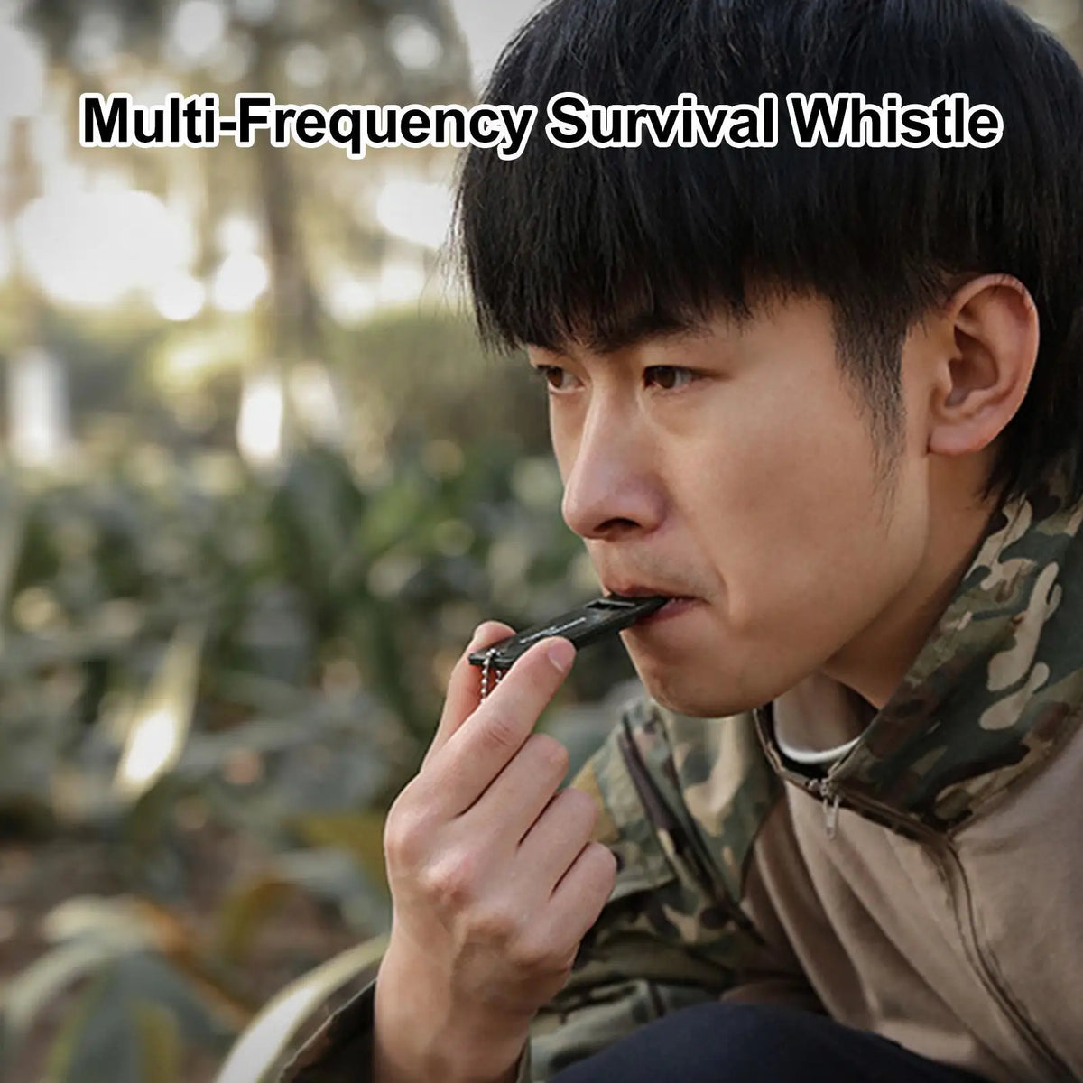 Tri-Band Safety Whistle with Lanyard | Camping & Hiking Outdoor Safety Whistle QXL