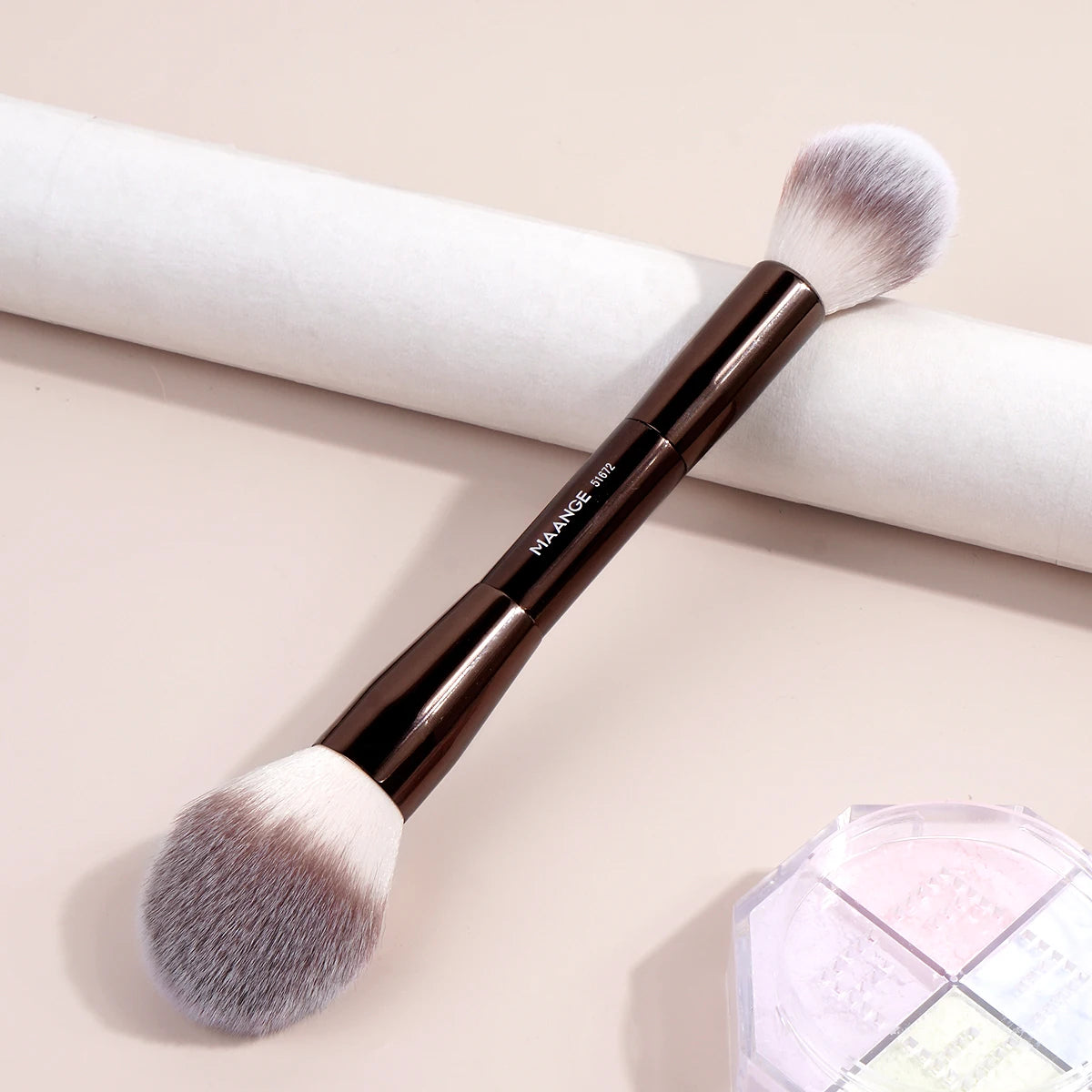 MAANGE 20-Pc Double-Ended Makeup Brush Set with Bag Makeup Brush Set QXL 51672K