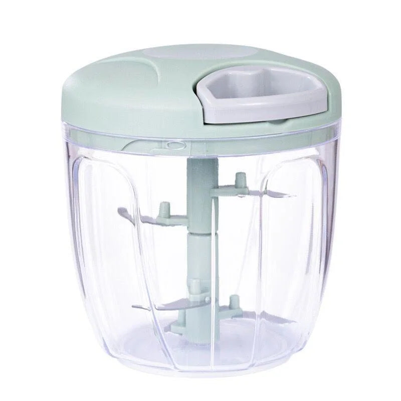 900ml Manual Garlic Chopper & Meat Mincer | Vegetable Cutter Manual Food Chopper QXL 900ml-Green