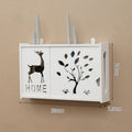 Punch-Free Wall-Mount Router Shelf & Cable Storage Box Wall Storage Shelf QXL E