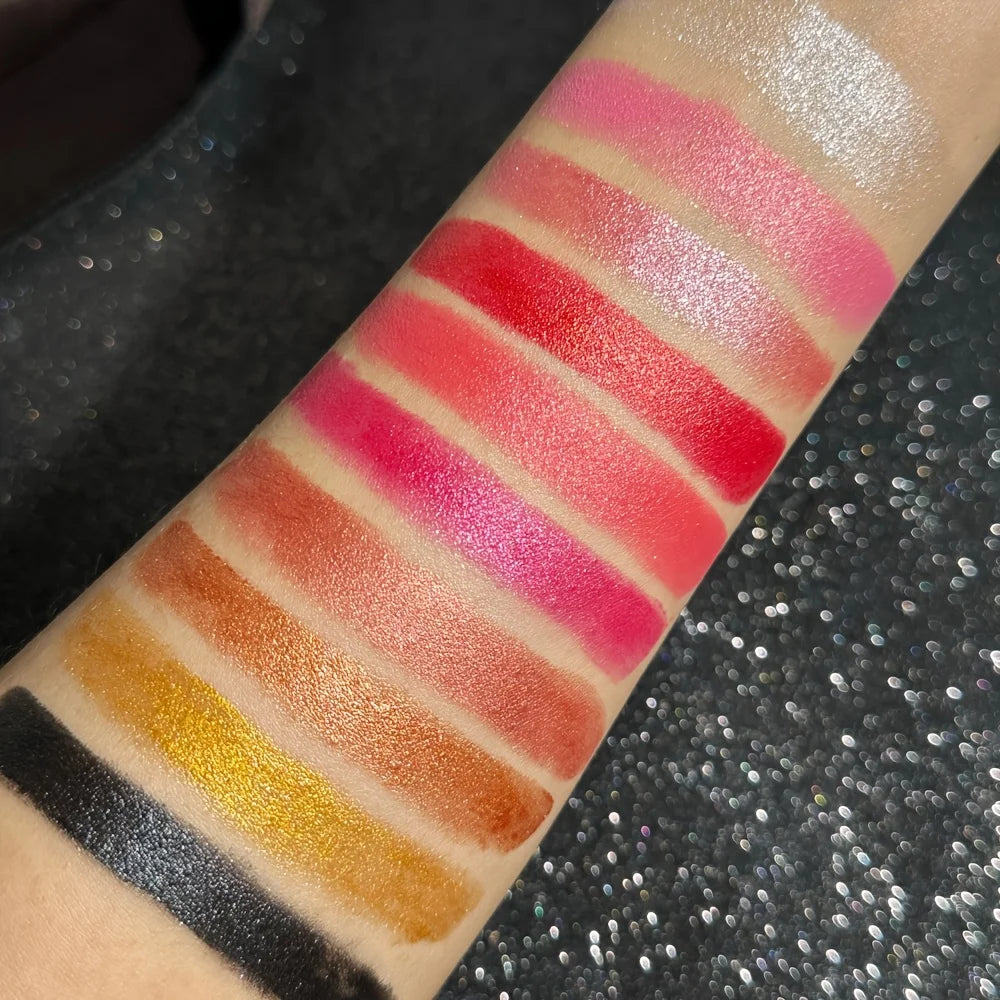 Shimmer Lipstick 10 Shades | Waterproof Long-Lasting Lip Gloss Shimmer Lipstick QXL