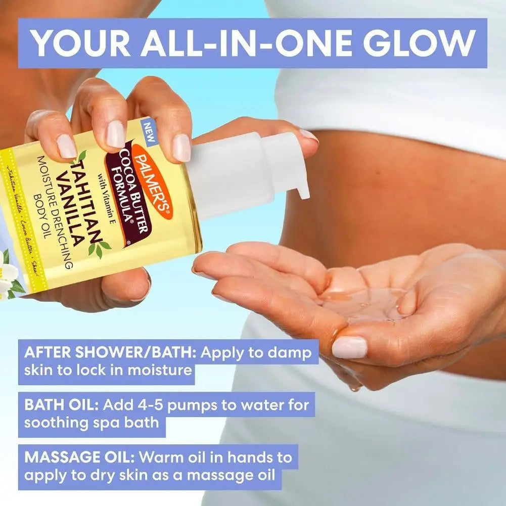 192ml Coconut Oil & Vanilla Body Oil – Deep Moisturizing Skin Body Oil QXL