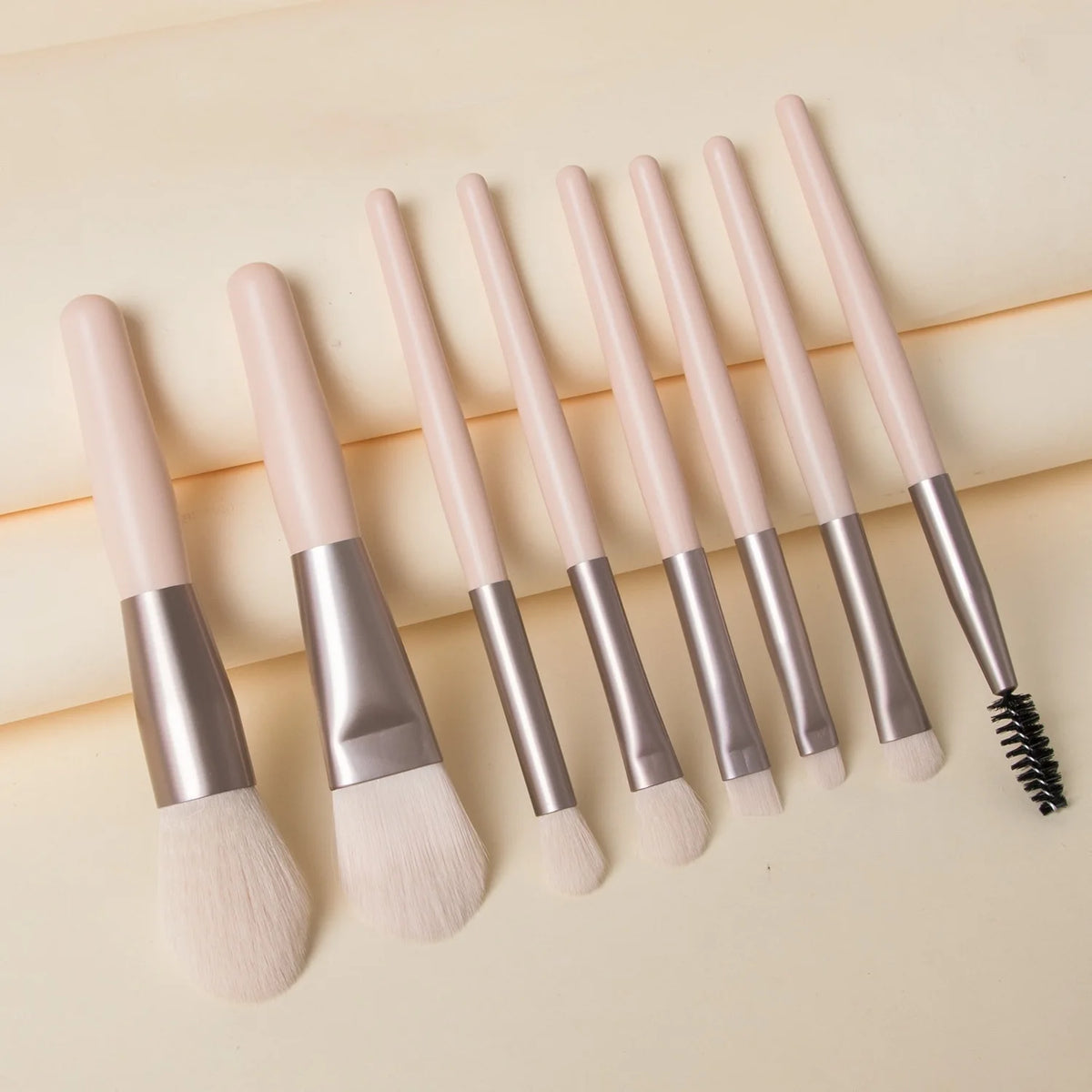 8-Piece Macaron Makeup Brush Set | Blush, Foundation & Eye Makeup Brush Set QXL