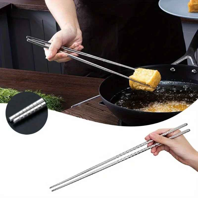 Extra Long Stainless Steel Cooking Chopsticks for Frying Cooking Chopsticks QXL