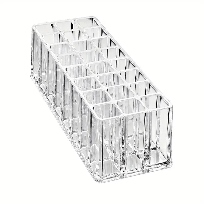 24-Slot Clear Acrylic Makeup Brush & Lipstick Organizer Makeup Organizer QXL 1 Pack