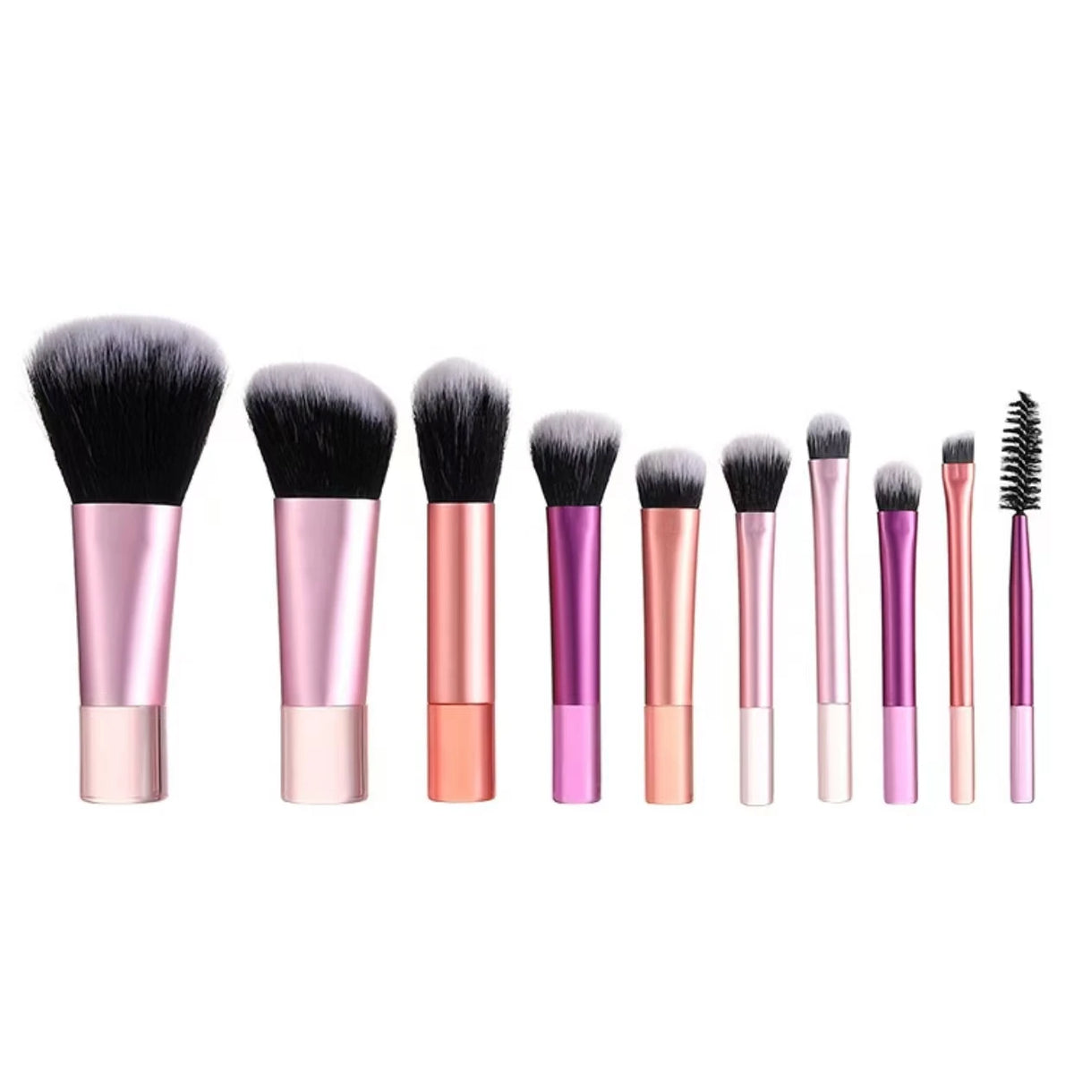 10-Piece Mini Makeup Brush Set | Portable Travel Brushes Travel Makeup Brush Set QXL 10Zhiduoseluoshua