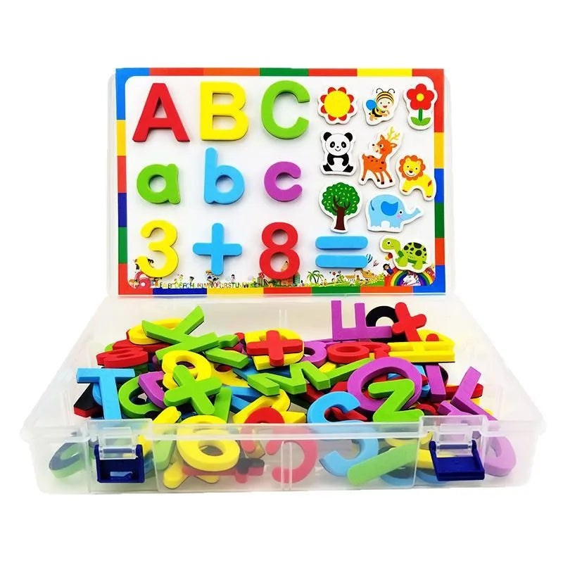 Magnetic EVA Letters & Numbers Set – Colorful Fridge Magnets Educational Magnet Set QXL