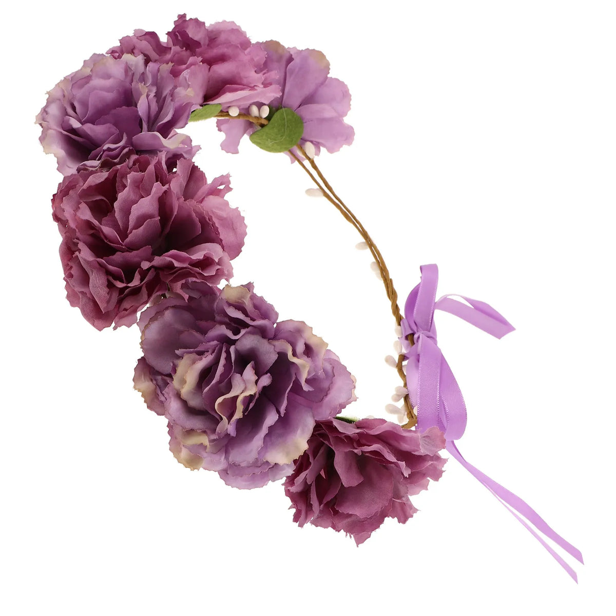Peony Floral Headband | Boho Bridal Hair Accessory for Women Floral Hair Headband QXL