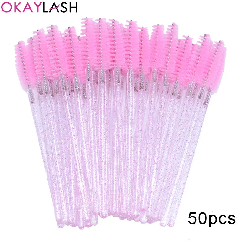 100-Pack Disposable Spoolie Mascara Wands & Lash Brushes Disposable Spoolie Brushes QXL