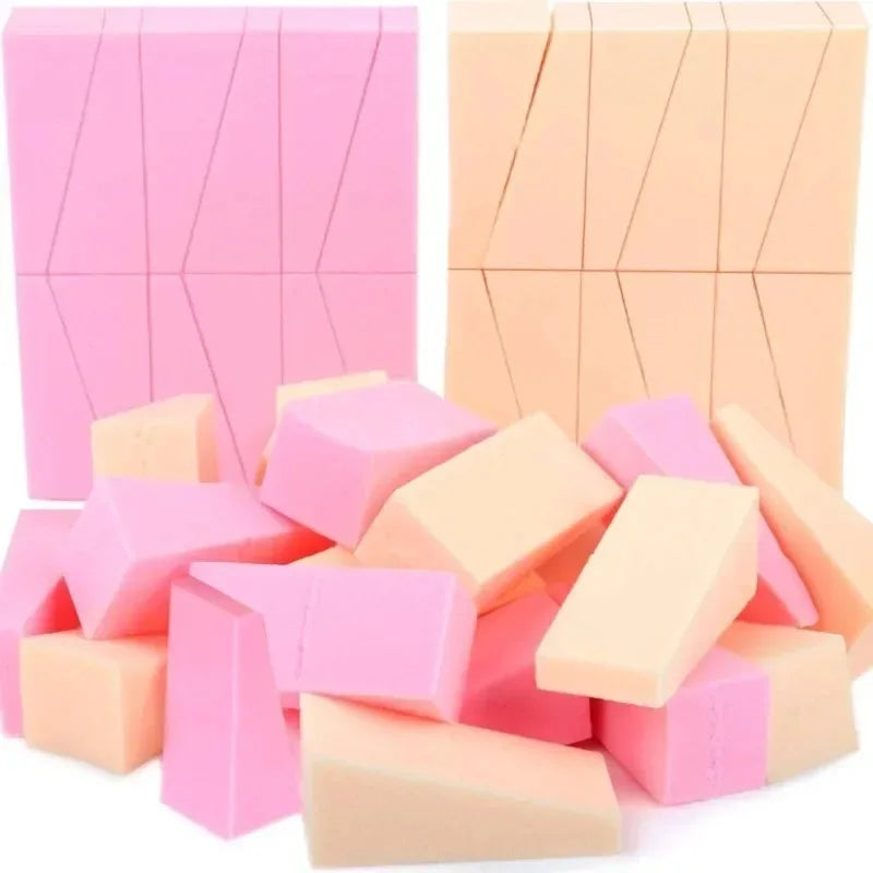 Disposable Latex-Free Triangle Makeup Sponge Puffs | 12 & 52 Pack Makeup Sponge Puffs QXL