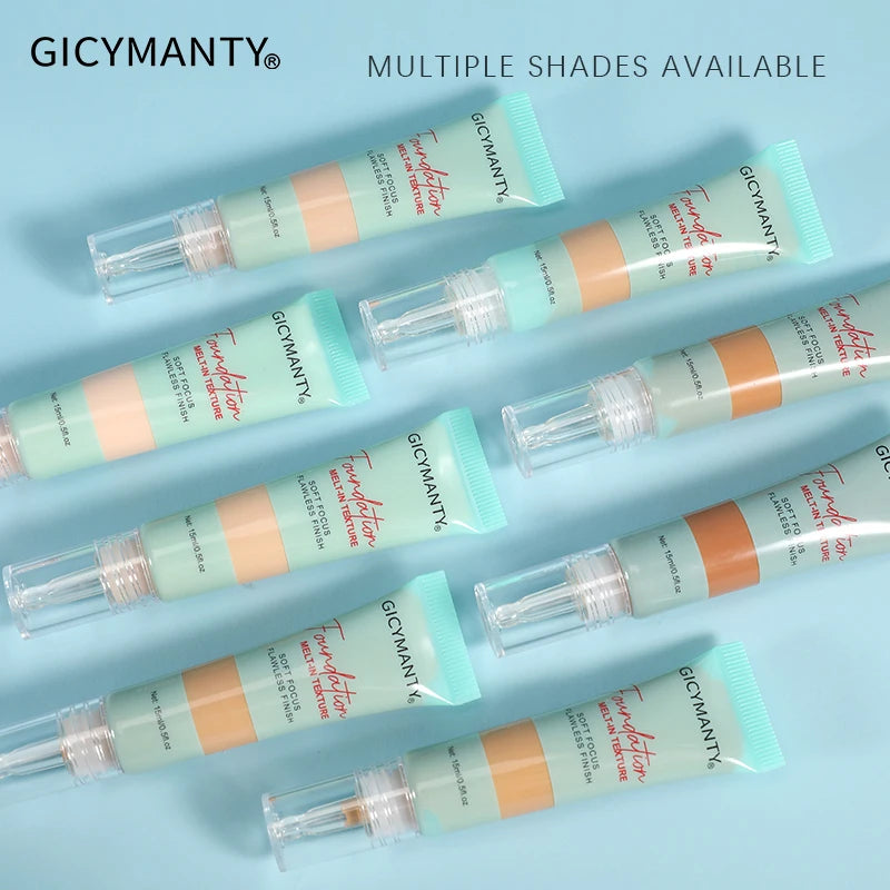 GICYMANTY Soft Focus Liquid Foundation | 12 Shades, Matte Liquid Foundation QXL