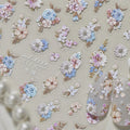 5D Vintage Rose & Bow Nail Art Stickers | Self-Adhesive Decals Nail Art Stickers QXL MS877