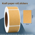 Writable Kraft Label Sticker Roll | Self-Adhesive Paper Tags Self-Adhesive Label Roll QXL 25x40 320PCS