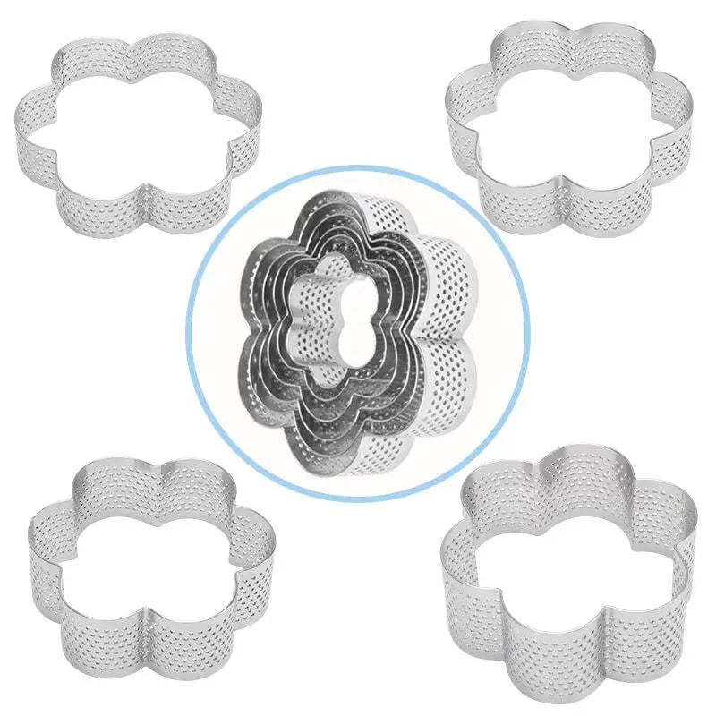 Stainless Steel Perforated Tart Ring – Baking Mould for Pastry Tart Baking Ring QXL