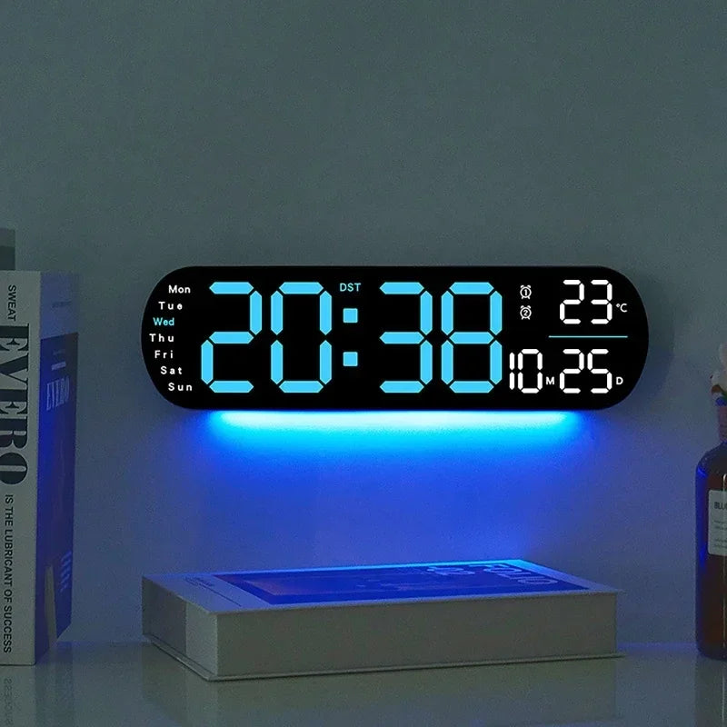 Dreamburgh Large LED Digital Wall Clock with Remote & Ambient Light LED Wall Clock QXL