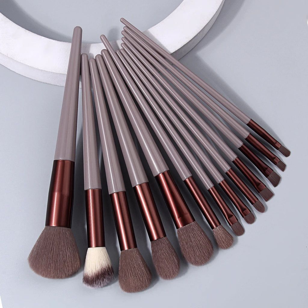 KOSSHOW 13-Pc Makeup Brush Set – Foundation, Blush & Eye Makeup Brush Set QXL
