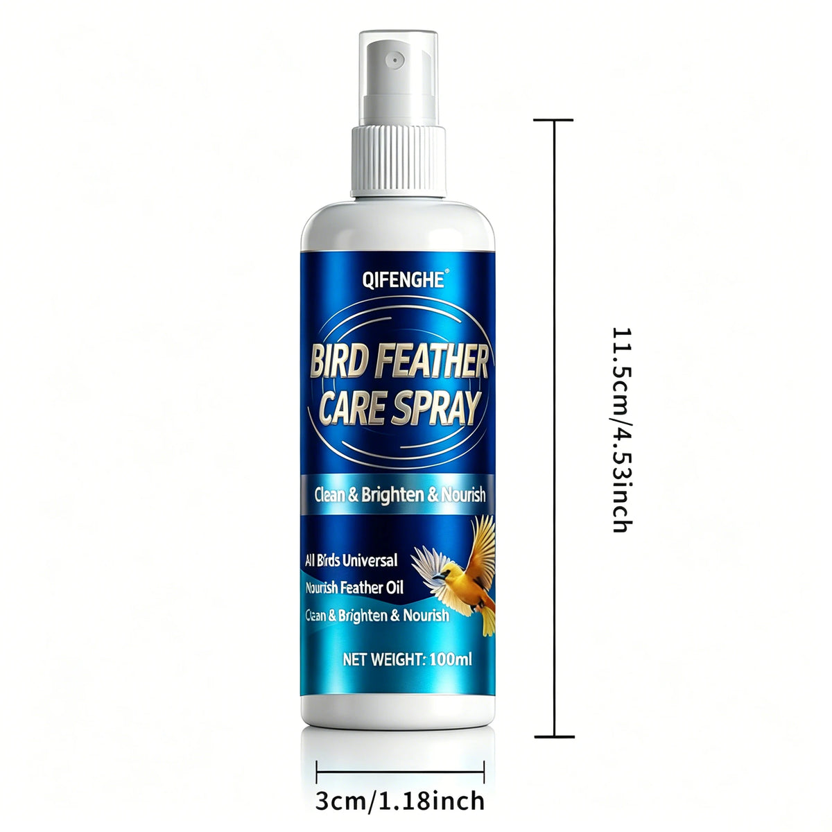 Bird Feather Care Spray – Cleans, Brightens & Nourishes Bird Grooming Spray QXL