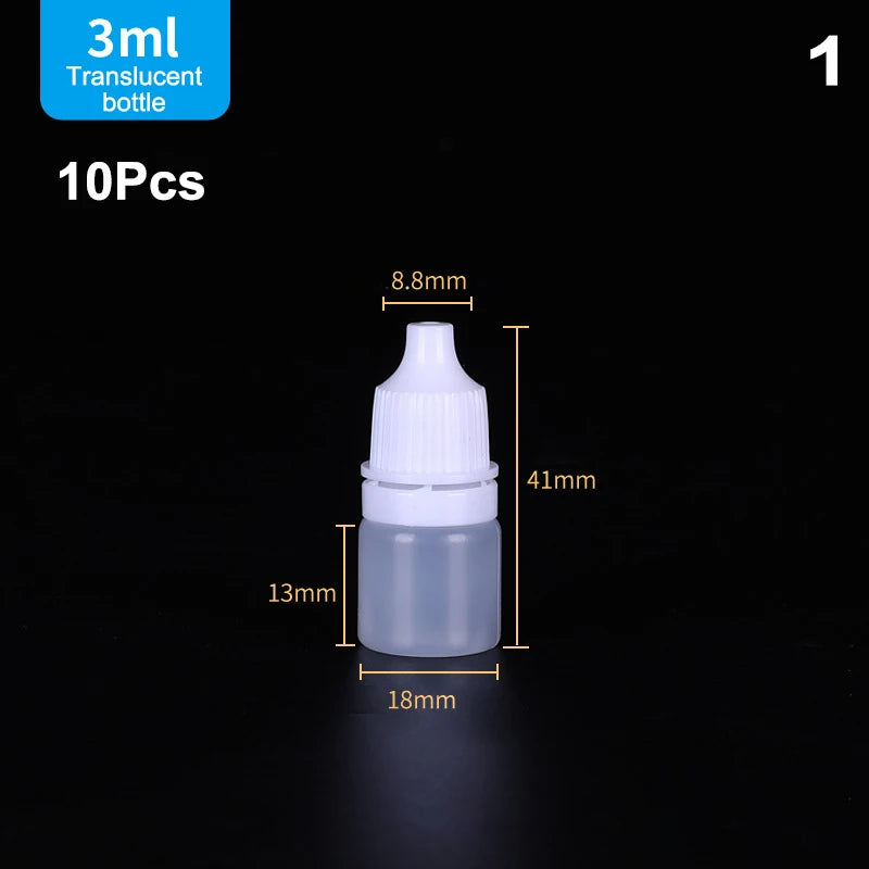10-Pack Refillable Squeezable Eye Drop Bottles 5–30ml Eye Drop Bottles QXL 1