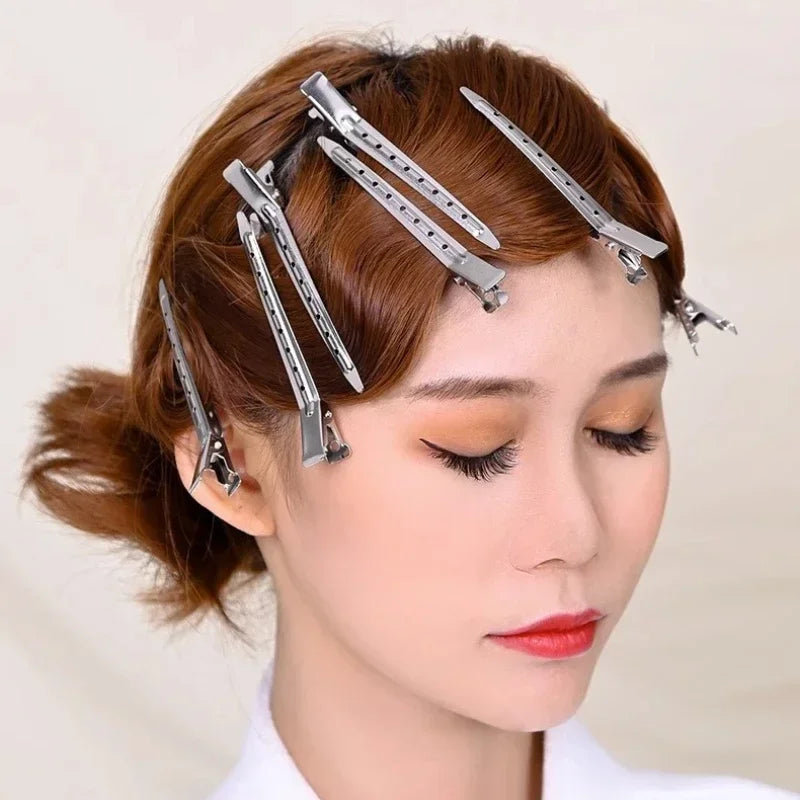 15-Pack Metal Duck Bill Hair Sectioning Clips | Salon Styling Hair Sectioning Clips QXL