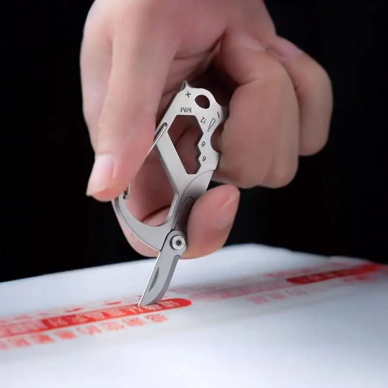 Mini Keychain Multi-Tool | Folding Knife, Screwdriver & Opener Keychain Multi-Tool QXL