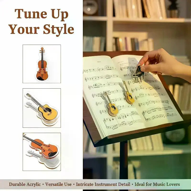 5-Pack Music Page Holder Clips | Piano & Guitar Book Marker Page Holder Clips QXL