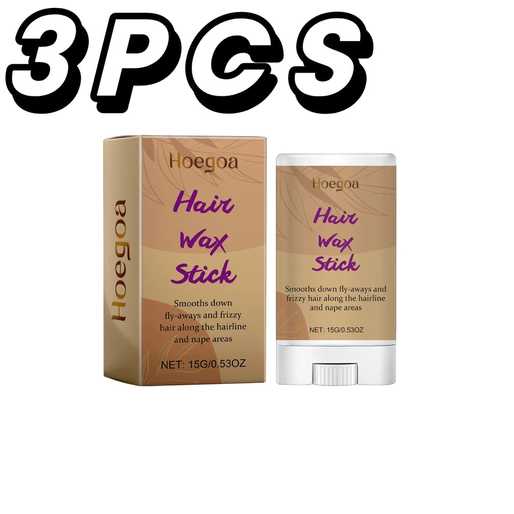 HOEGOA Beeswax Hair Wax Stick | Anti-Frizz & Flyaway Control Hair Wax Pomade QXL 3PCS