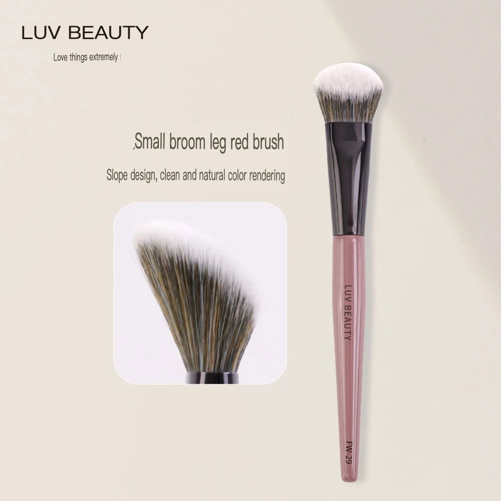 Angled Blush & Contour Brush | Soft Wool Fiber FW-29 Contour Makeup Brush QXL