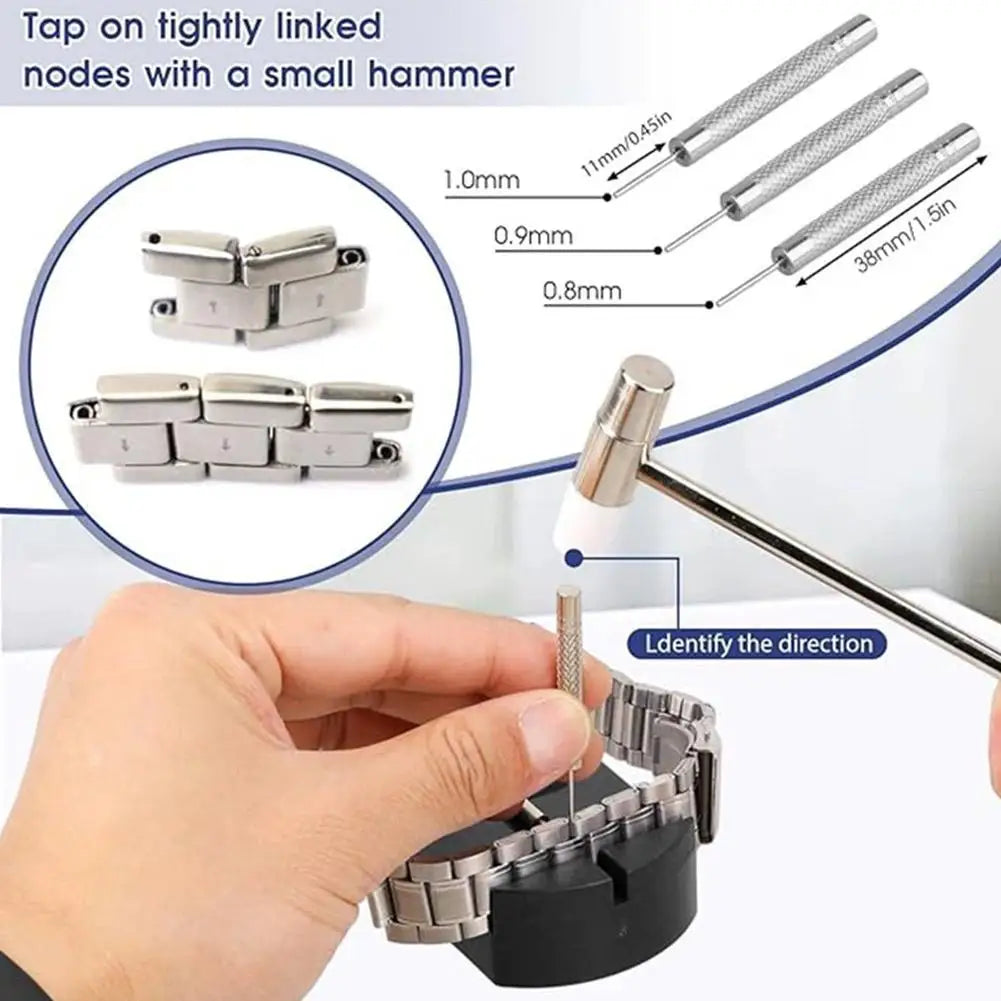 11-Pc Watch Band Link Remover & Strap Adjuster Tool Kit Watch Repair Tool Kit QXL