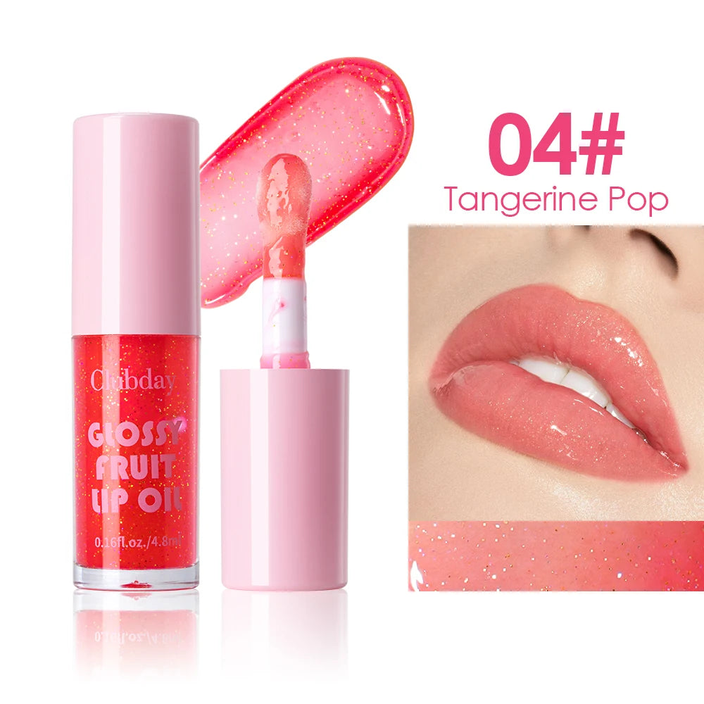 Clubday 6-Color Shimmer Lip Oil | Hydrating Fruit Gloss Shimmer Lip Oil QXL 04