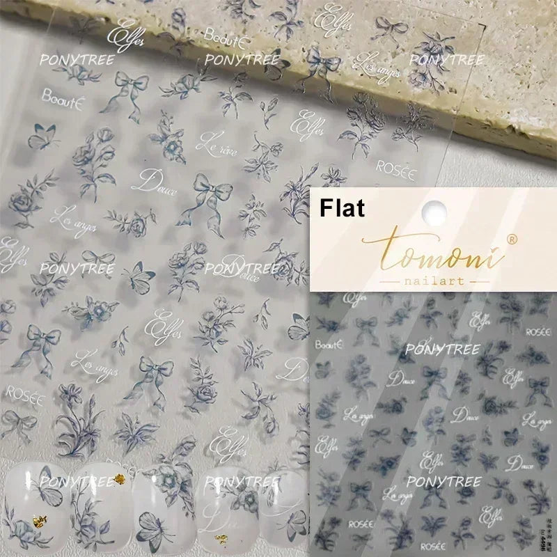 5D Aurora Butterfly Nail Art Stickers | Self-Adhesive Decals Nail Art Stickers QXL TO4496