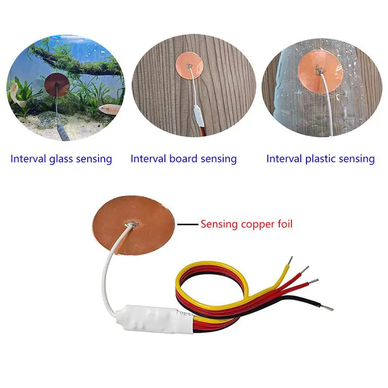 12V/24V Mini Touch Sensor Switch | Copper Foil, No-Hole Touch Sensor Switch QXL