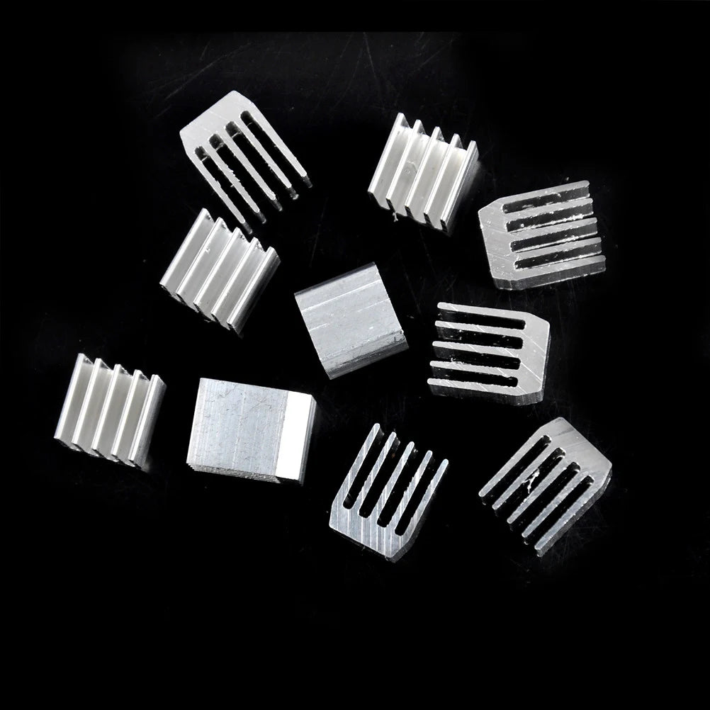 10-Pack Aluminum Heatsink 9×9×12mm | RAM CPU GPU Cooler Aluminum Heatsink QXL