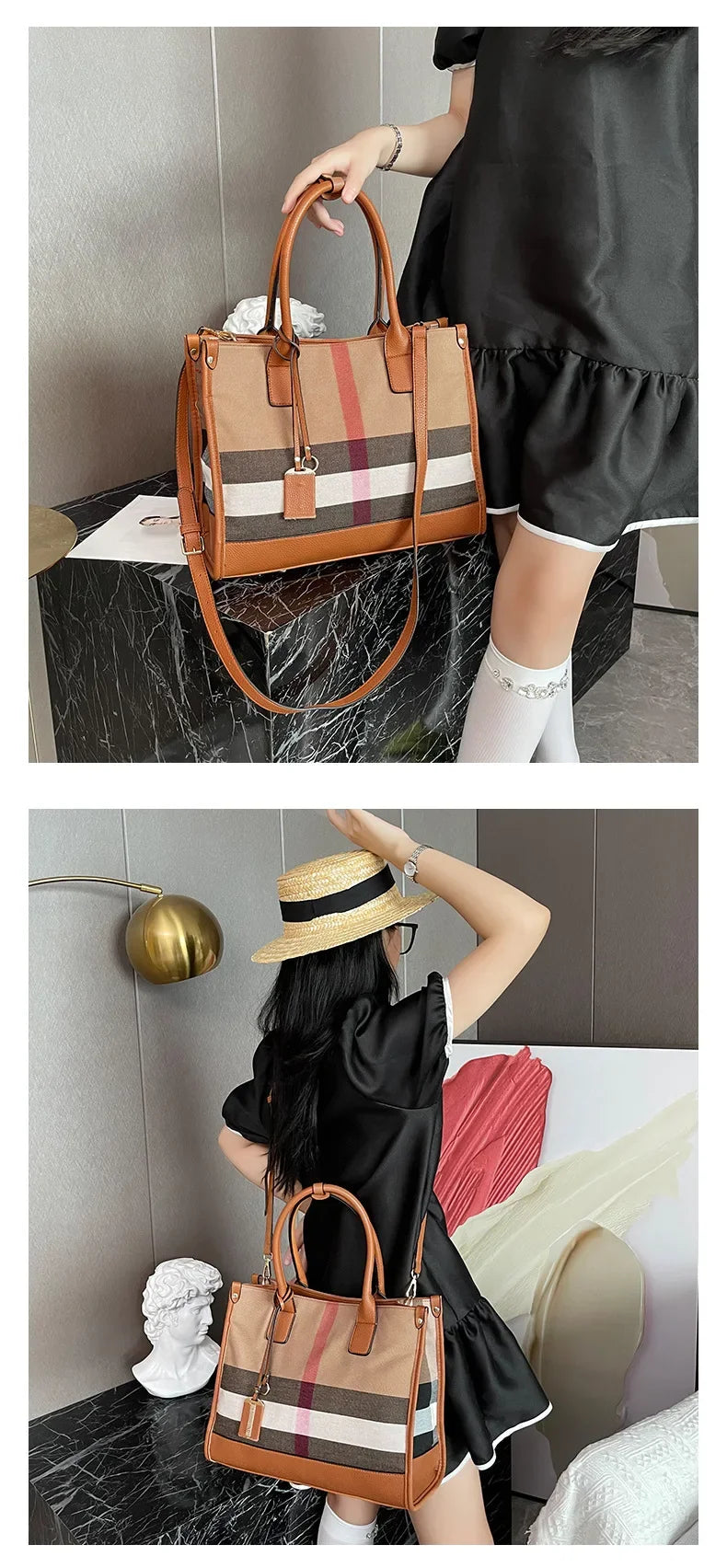Minimalist Leather Diaper Bag | Large Crossbody Tote for Women Diaper Bag Tote QXL