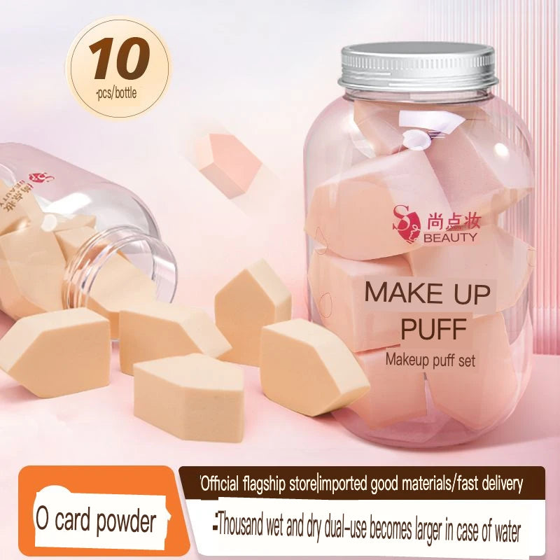 10-Pack Dry & Wet Makeup Sponge Puffs | Soft Beauty Blenders Makeup Sponge Puff QXL