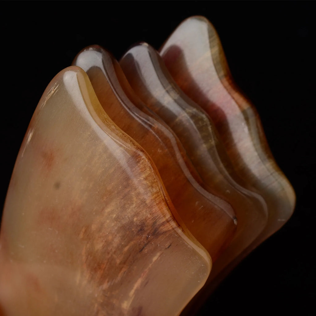 Natural Ox Horn Gua Sha Scraper | Curved Massage Tool 13cm+ Gua Sha Scraper QXL
