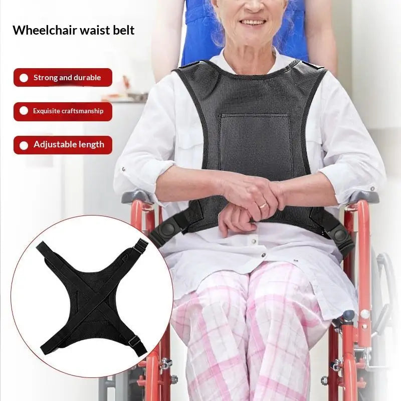 Wheelchair Safety Harness Vest | Adjustable Shoulder Strap Wheelchair Safety Harness QXL