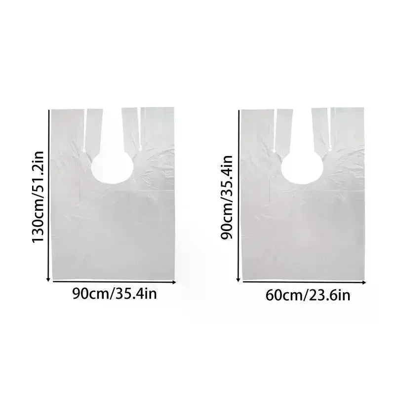 100-Pack Disposable Hair Cutting Capes | Waterproof Salon Cape Disposable Hair Cape QXL