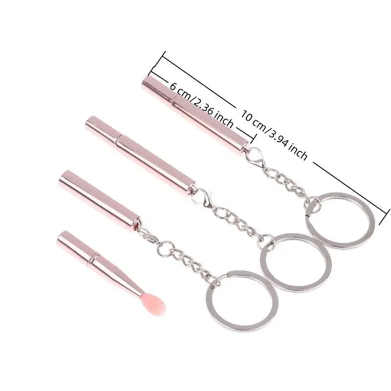 Silicone Lip Brush with Cover & Keychain | Portable Travel Silicone Lip Brush QXL