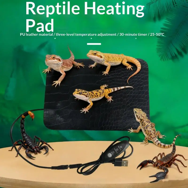 Reptile Heat Mat | Waterproof Tortoise & Lizard Heating Pad Reptile Heating Pad QXL