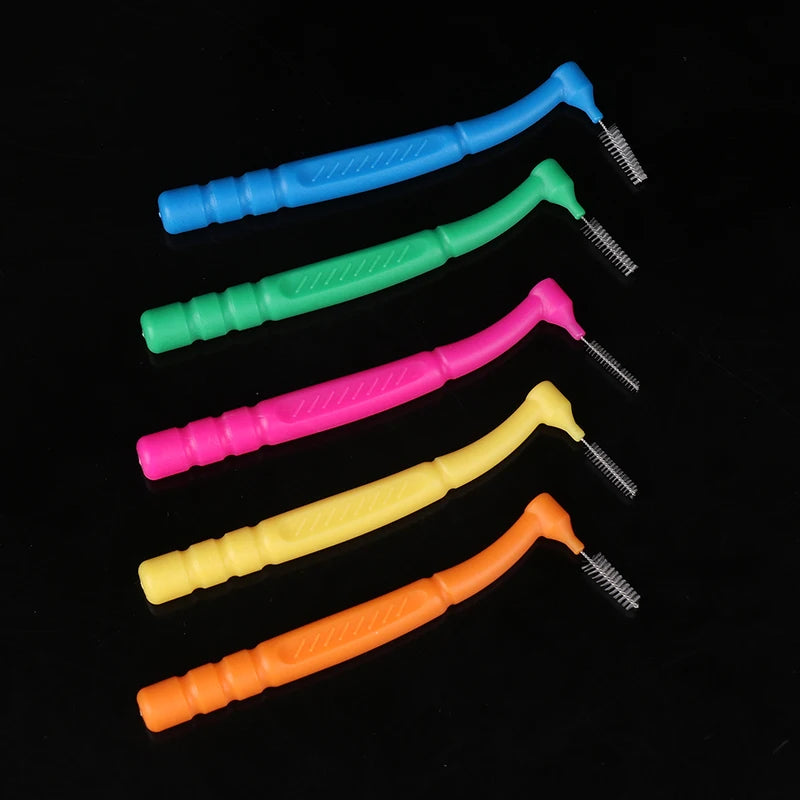 10-Pack L-Shape Interdental Brushes | Orthodontic Toothpicks Interdental Brush QXL