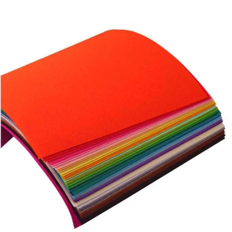 40-Piece Colored Felt Fabric Squares 10×10cm | DIY Craft Kit Felt Craft Fabric QXL