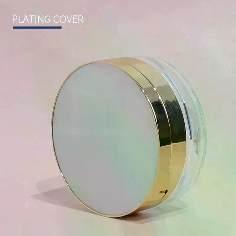 Empty Loose Powder Pot with Sifter, Puff & Mirror | Travel Loose Powder Container QXL