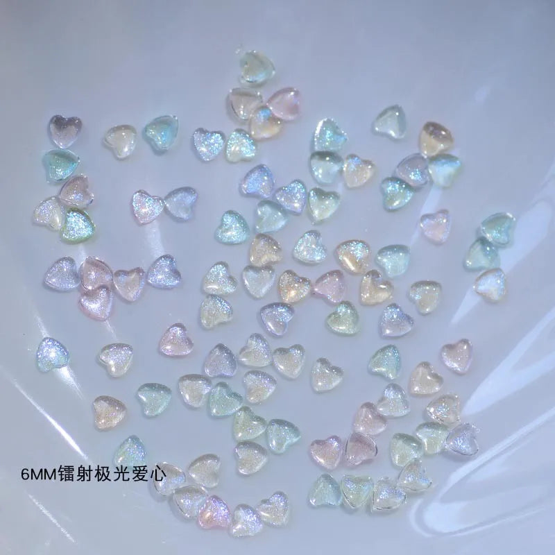 30-Pc Kawaii Heart 3D Resin Nail Art Rhinestone Charms | NAILFYOU Nail Art Charms QXL