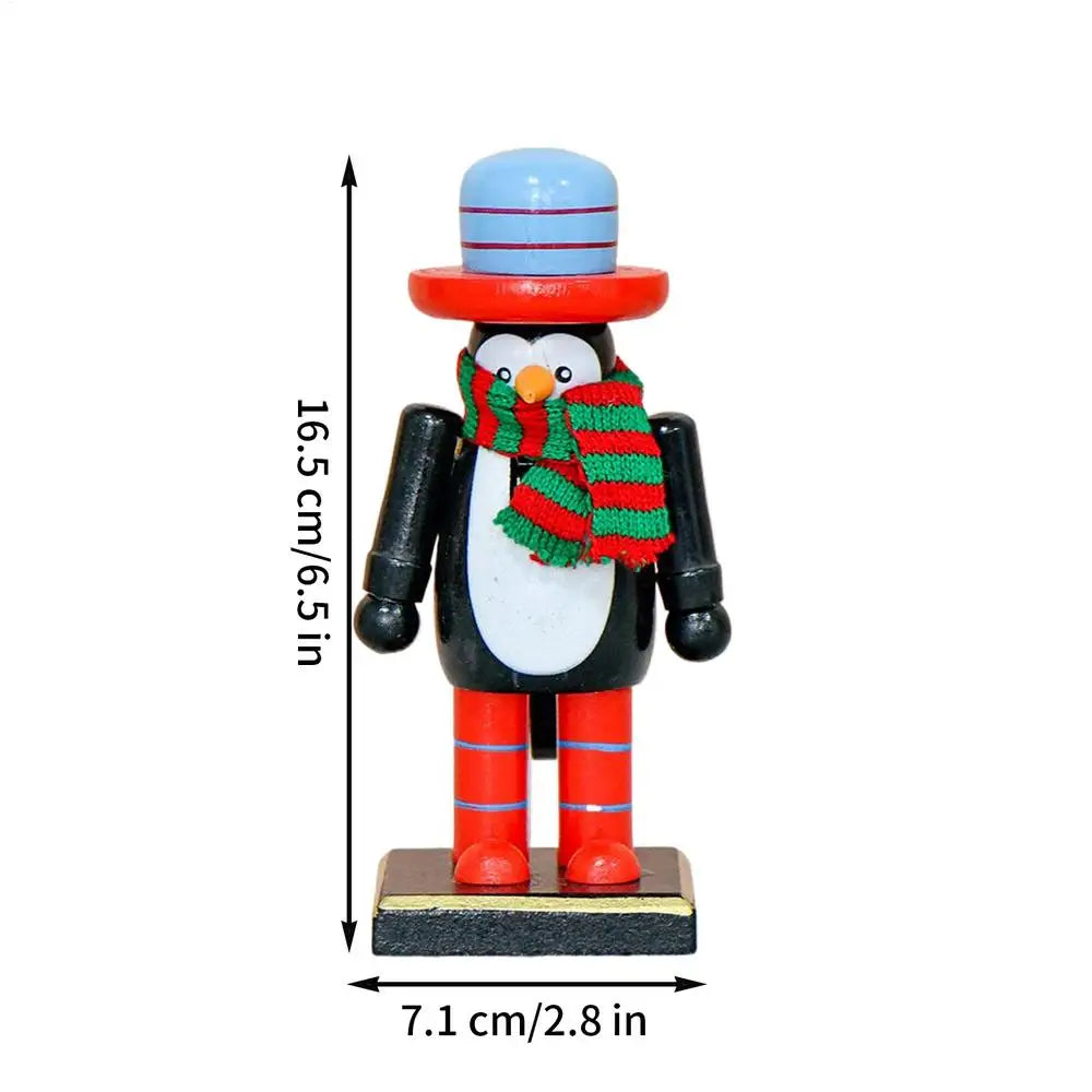 4-Pack Wooden Christmas Nutcracker Soldier Figurines 16cm Christmas Figurine Set QXL style 2 1pc