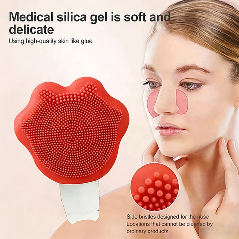 Cat Paw Silicone Blackhead Remover | Non-Slip Handle Tool Blackhead Remover Tool QXL
