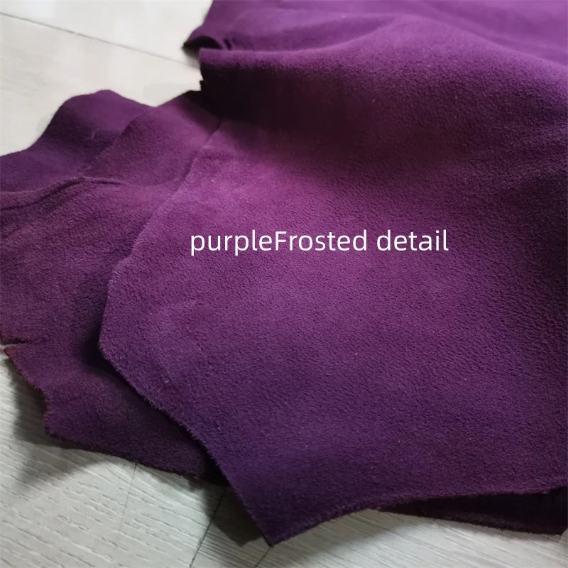 Burgundy Frosted Sheepskin Leather 0.7–1mm | First Layer DIY DIY Leather Hide QXL