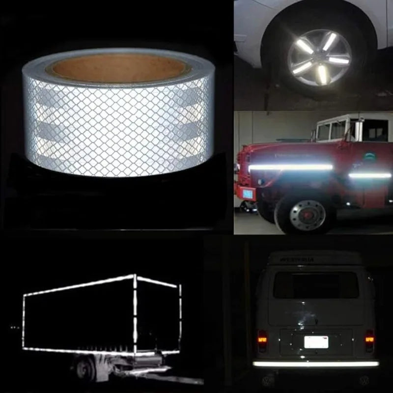 Reflective Safety Tape 10M×5cm | Car Truck Bike Strip Sticker Reflective Safety Tape QXL