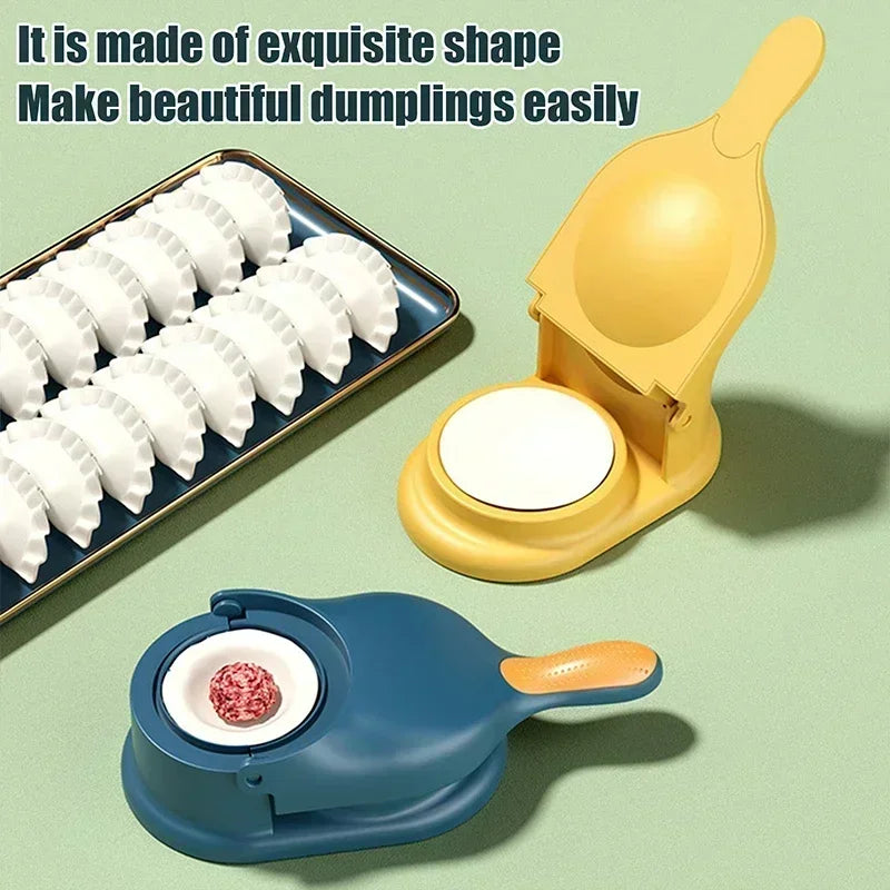 2-in-1 Dumpling Maker & Dough Wrapper Presser | DIY Kitchen Dumpling Maker Tool QXL